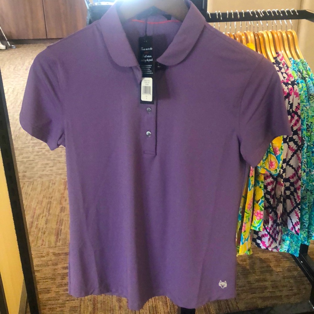 NWT Greyson Polo purple size small poly/spandex blend
